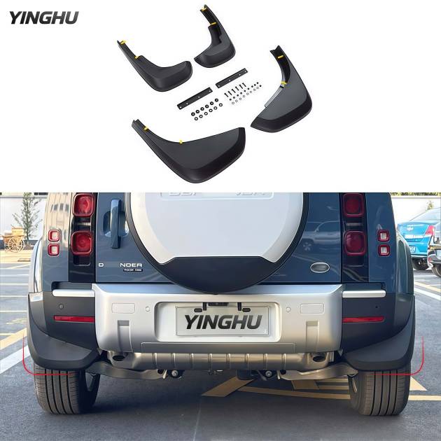 Hot Selling Car Mud Flaps Front Rear Mudguard Splash Guards 4pcs/Set Fender for L663 Defender