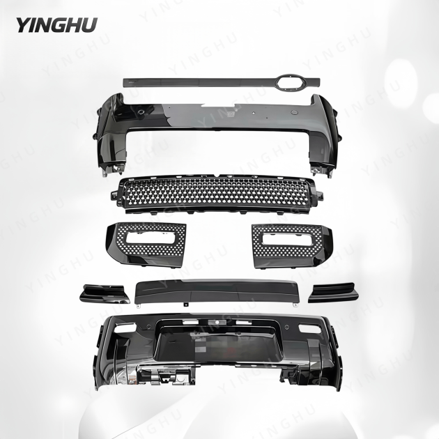Upgrade 007 Black Front Rear Bumper Grille Black Body Kit for 20-23 Land Rover New Defender 90/110 Exterior Accessories