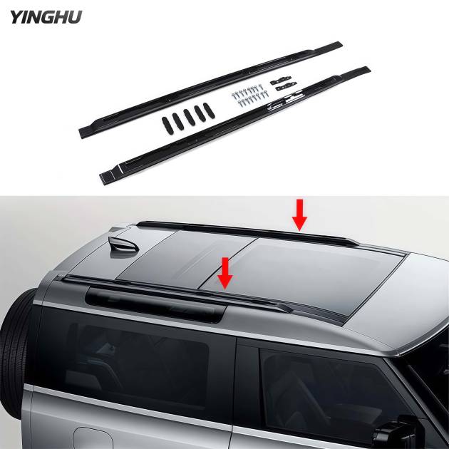 Aluminum Alloy Roof Rail Luggage Rail for 2020 2021 Land Rover New Defender 90 High Quality Roof Rack