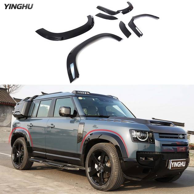 High Quality Glossy Black Surface Wide Defender Wheel Arch for Land Rover Defender 110 2020