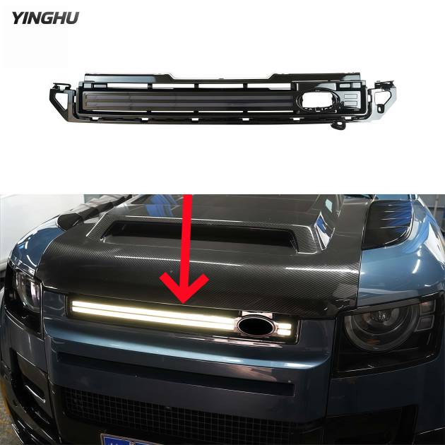 High Quality With Led Lamp Front Grille for 2020-2022 Land Rover New Defender 110/90