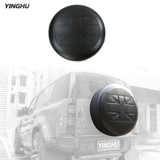New Design Matte Black Spare Wheel Cover for Land Rover Defender 2020 + 130/110/90 Plastic Spare Tire Cover Wheel